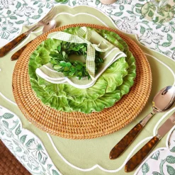 Online Mrs. Alice Sylvie Green Embroidered Placemats & Napkins (Set Of 4)