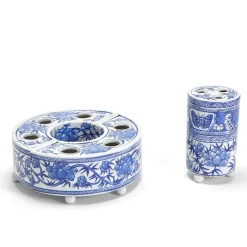 Mrs. Alice Three Piece Chinoiserie Vase