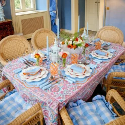 Discount Mrs. Alice Valentina & Sylvie Blue/Orange Linen Set