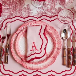Sale Mrs. Alice Valerie Pink Napkins (Set Of 4)