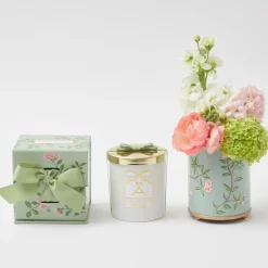 New Mrs. Alice Velvet Oak Scented Candle & Pot Set