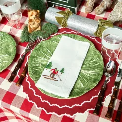 Best Mrs. Alice White Embroidered Skier Napkins (Set Of 4)