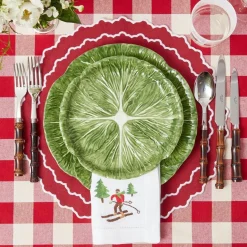 Best Mrs. Alice White Embroidered Skier Napkins (Set Of 4)