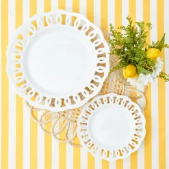 Best Mrs. Alice White Lace Dinner & Starter Plates (Set Of 8)
