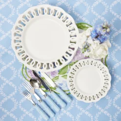Best Mrs. Alice White Lace Dinner & Starter Plates (Set Of 8)