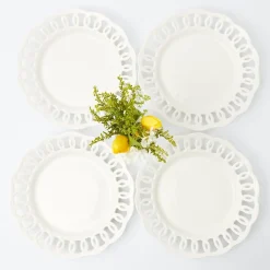 Mrs. Alice White Lace Dinner Plates (Set Of 4)