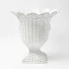 New Mrs. Alice White Liliana Scalloped Rattan Urn