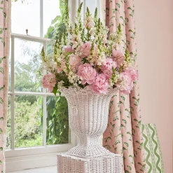 New Mrs. Alice White Liliana Scalloped Rattan Urn