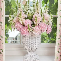 Clearance Mrs. Alice White Liliana Scalloped Rattan Urn