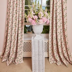 Clearance Mrs. Alice White Liliana Scalloped Rattan Pedestal And Urn