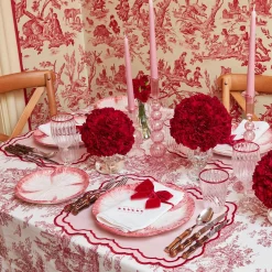 Mrs. Alice White Linen Xoxo Napkins (Set Of 4)