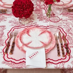 Mrs. Alice White Linen Xoxo Napkins (Set Of 4)