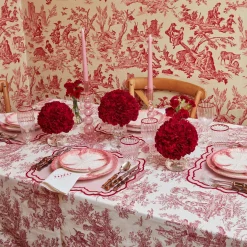 Mrs. Alice White Linen Xoxo Napkins (Set Of 4)