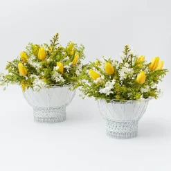 Outlet Mrs. Alice White Metal Planter