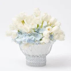 Outlet Mrs. Alice White Metal Planter