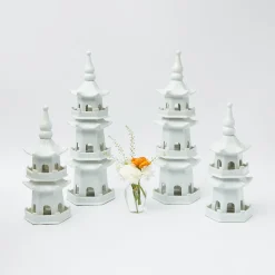 Online Mrs. Alice White Porcelain Pagoda Decoration Set