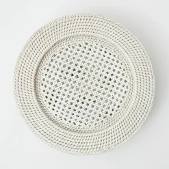 Best Mrs. Alice White Rattan Charger Plates (Set Of 4)