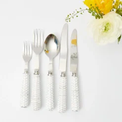 Online Mrs. Alice White Rattan Cutlery (5 Piece)