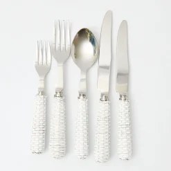 Clearance Mrs. Alice White Rattan Cutlery (5 Piece)
