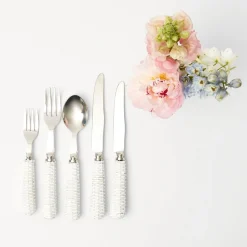 Clearance Mrs. Alice White Rattan Cutlery (5 Piece)