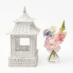 Clearance Mrs. Alice White Rattan Decoration Set