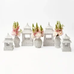 Clearance Mrs. Alice White Rattan Decoration Set