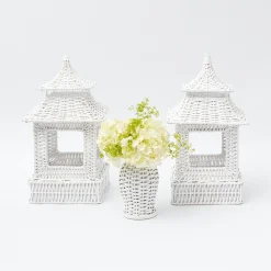 Clearance Mrs. Alice White Rattan Decoration Set