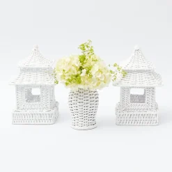Clearance Mrs. Alice White Rattan Decoration Set