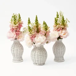 Clearance Mrs. Alice White Rattan Decoration Set