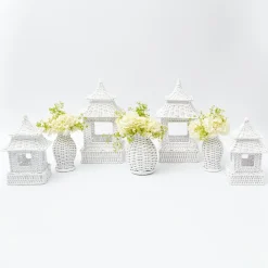 Online Mrs. Alice White Rattan Decoration Set