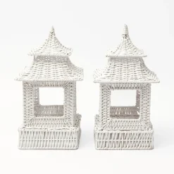 Online Mrs. Alice White Rattan Decoration Set