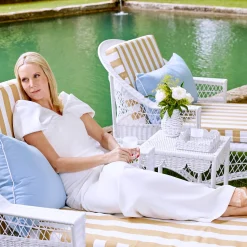 Sale Mrs. Alice White Rattan Outdoor Side Table