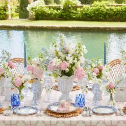 Clearance Mrs. Alice White Rattan Pagoda & Urn Vase Set