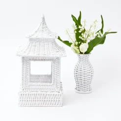 New Mrs. Alice White Rattan Pagoda Lantern