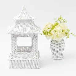 Hot Mrs. Alice White Rattan Pagoda Lantern