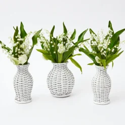 Best Mrs. Alice White Rattan Vase (Set Of 3)