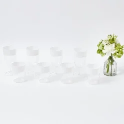 Clearance Mrs. Alice White Ribbon Water & Wine Glassware Set