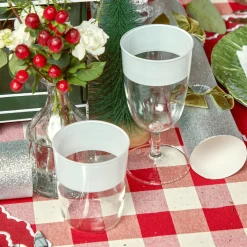 New Mrs. Alice White Ribbon Water & Wine Glassware Set