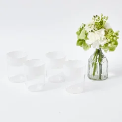 New Mrs. Alice White Ribbon Water & Wine Glassware Set