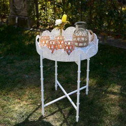 Discount Mrs. Alice White Round Scalloped Rattan Tray
