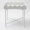 Hot Mrs. Alice White Scalloped Rattan Tray With Stand