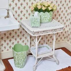 Mrs. Alice White Small Scalloped Rattan Tray