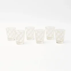Sale Mrs. Alice White Swirl Outdoor Glasses (Set Of 6)