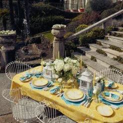 Sale Mrs. Alice Yellow Capri Lettuce Dinner & Starter Plates (Set Of 8)