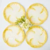 Mrs. Alice Yellow Capri Lettuce Dinner Plates (Set Of 4)