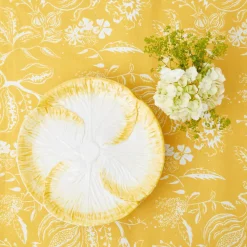 Mrs. Alice Yellow Capri Lettuce Dinner Plates (Set Of 4)