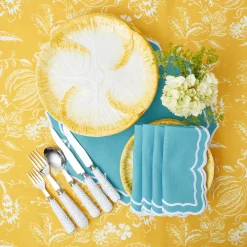 Mrs. Alice Yellow Capri Lettuce Dinner Plate