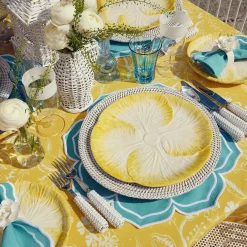 Mrs. Alice Yellow Capri Lettuce Dinner Plate