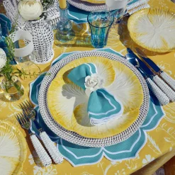 Mrs. Alice Yellow Capri Lettuce Dinner Plate