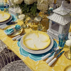 Best Mrs. Alice Yellow Capri Lettuce Dinner & Starter Plates (Set Of 8)